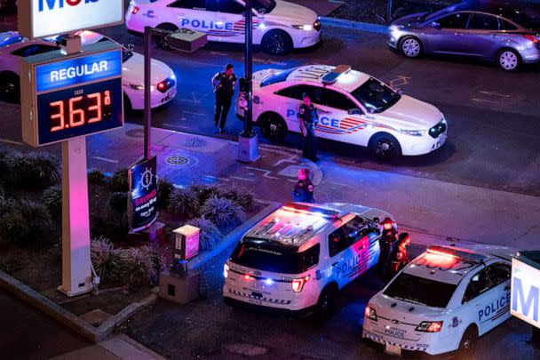 PHOTO: FILE - D.C. Metropolitan Police Department officers are seen at Florida Avenue and P Street, NE, Sept. 22, 2022. (Tom Williams/CQ-Roll Call, Inc via Getty Images, FILE)