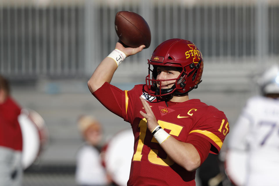 Iowa State could win eight games for a third-straight season. (AP Photo/Matthew Putney)