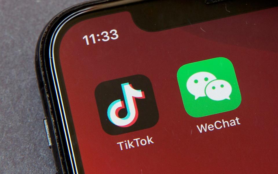 The White House has claimed that TikTok and WeChat threaten US security - AP