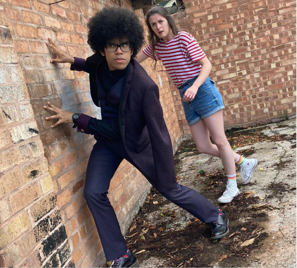 Dominic G. Martin, 27, acting as The Purple Doctor with his companion, played by Megan Shirley, 25, in their YouTube fan-fiction series (Collect/PA Real Life)