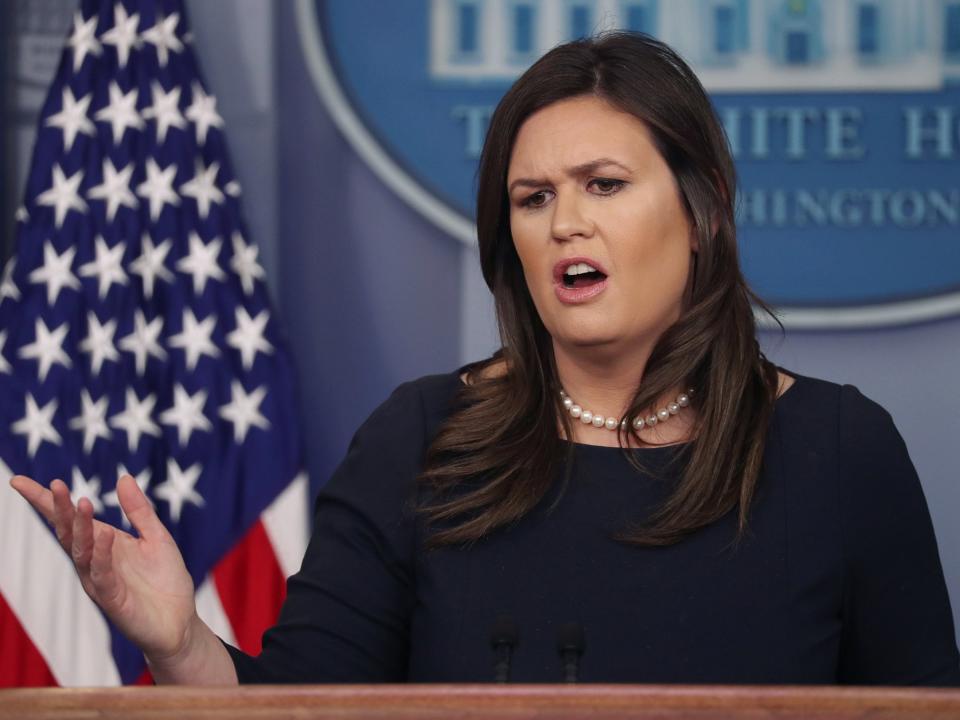 Sarah Sanders said her untruths over FBI were told in 'heat of moment'