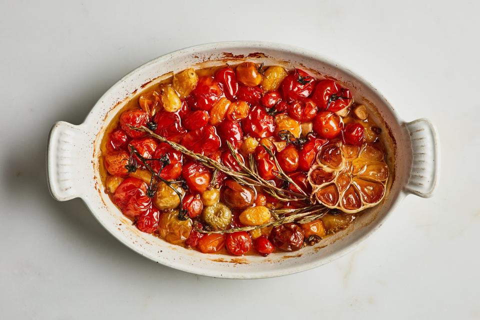 Slow-Cooked Cherry Tomatoes With Coriander and Rosemary