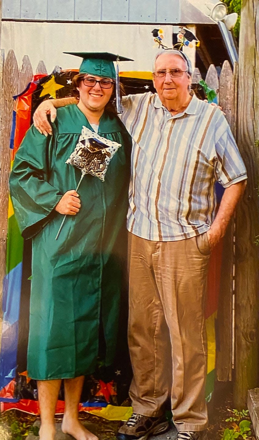 "Ken became another member of our family,” said Lorie Daley. "He came to my older son Sean‘s graduation.” Ken and Sean are pictured at that event in 2019.