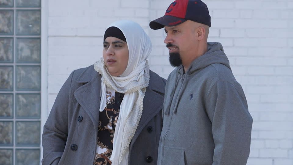 Adnan Khdour and Ranaa Farraj outside their home in Cleveland, Ohio. - CNN