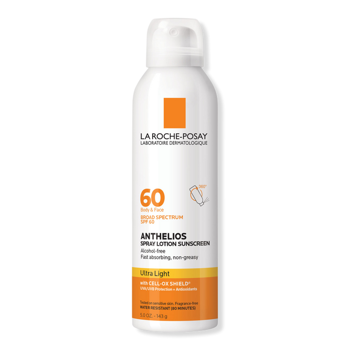 La-Roche Posay Anthelios Ultra Light Sunscreen Lotion Spray SPF 60; best spray sunscreen