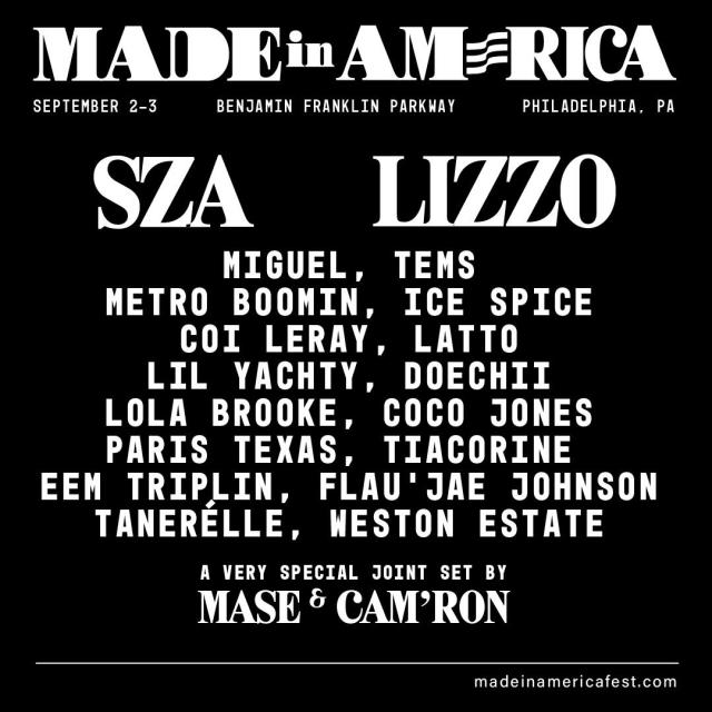 SZA, Lizzo, Ice Spice, and More Announced for Made in America 2023