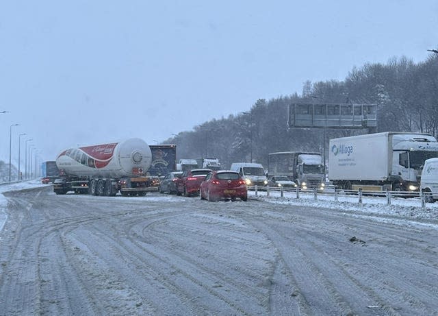 Motorway in snow