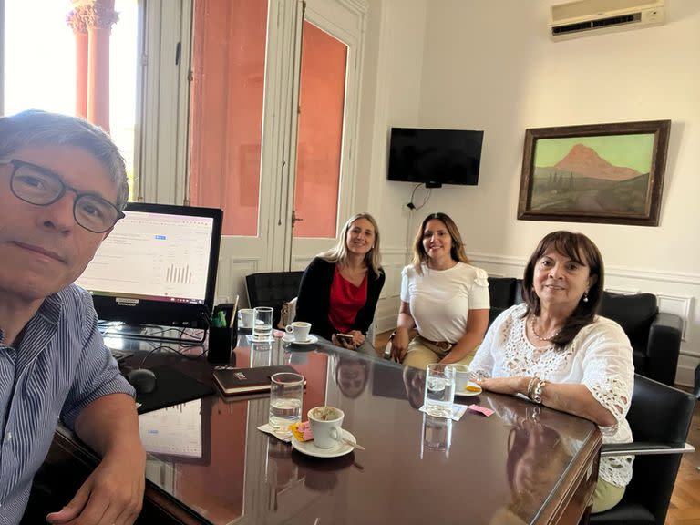 Juan Abal Medina junto a Susana Trimarco, en Casa Rosada