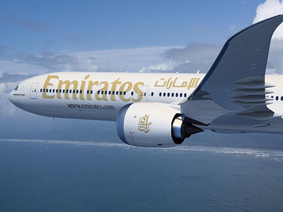 Emirates Boeing 777X rendering.