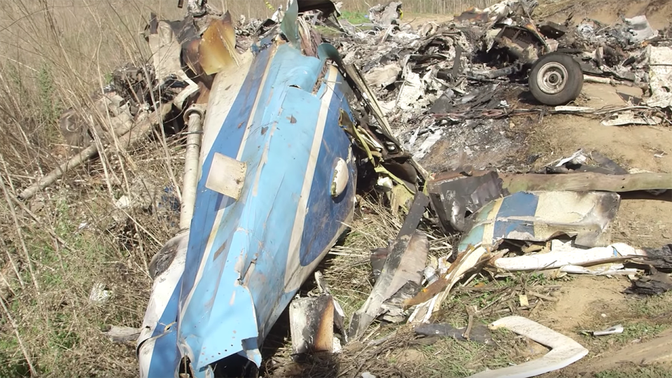 Footage of the crash site, released by the National Transport Safety Bureau.