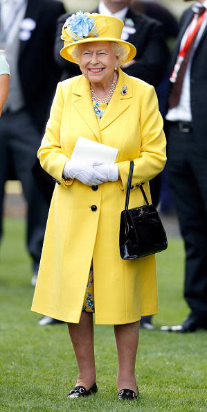 <div class="inline-image__caption"><p>Queen Elizabeth II watches her horse 'Fabricate' run in the Wolferton Stakes on day 1 of Royal Ascot at Ascot Racecourse on June 19, 2018 in Ascot, England.</p></div> <div class="inline-image__credit">Max Mumby/Indigo/Getty Images</div>