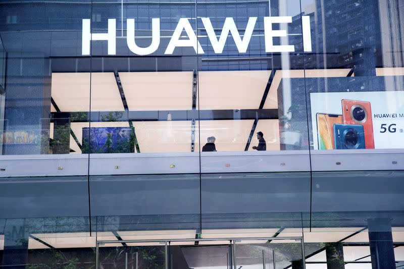 Huawei's first global flagship store is pictured in Shenzhen