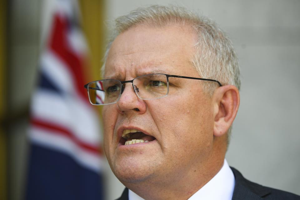 Scott Morrison has said Australia will make ‘sovereign decisions’ on any climate targets (EPA)