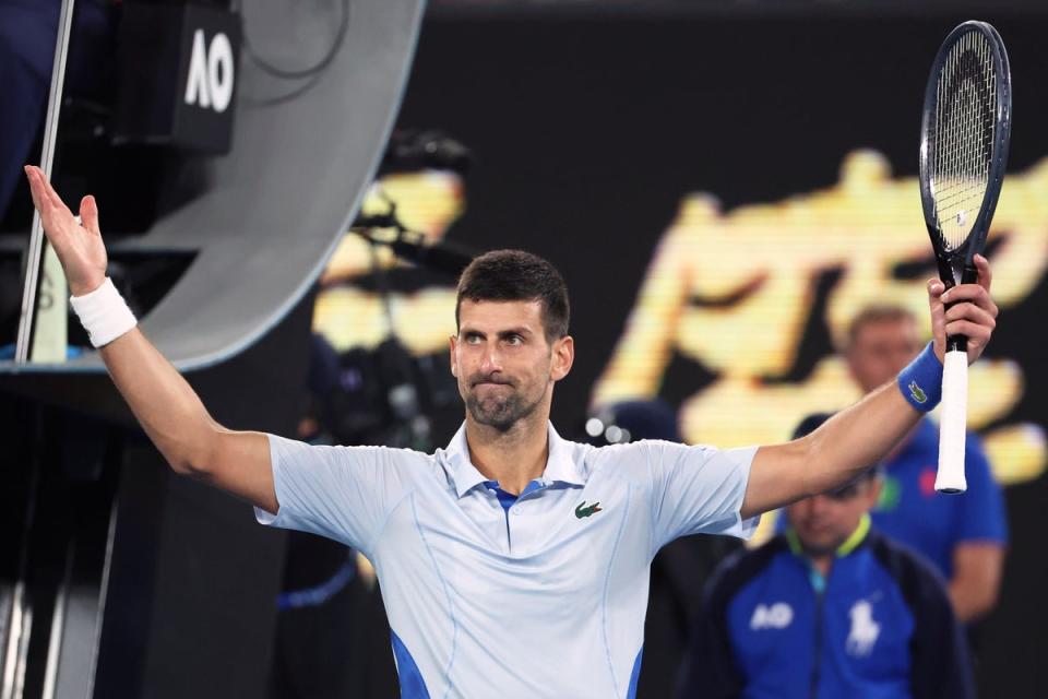 Novak Djokovic won the first 13 games against Adrian Mannarino (AP)