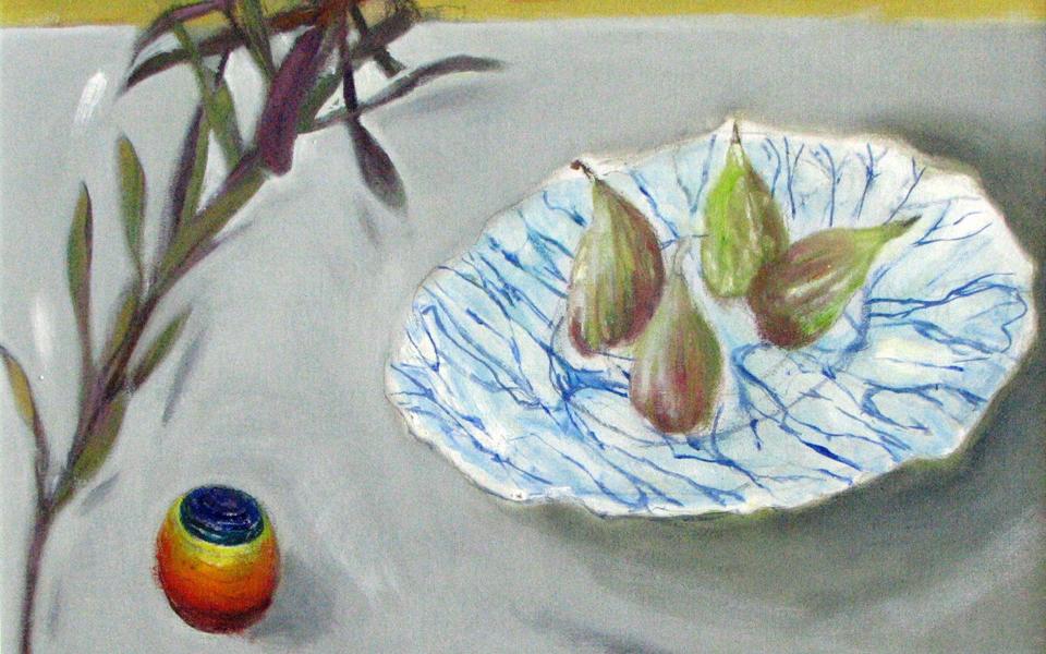 Gillies’ Plate by the Scottish painter Dame Elizabeth Blackadder (1931-2021) - Dame Elizabeth Blackadder/Bridgeman