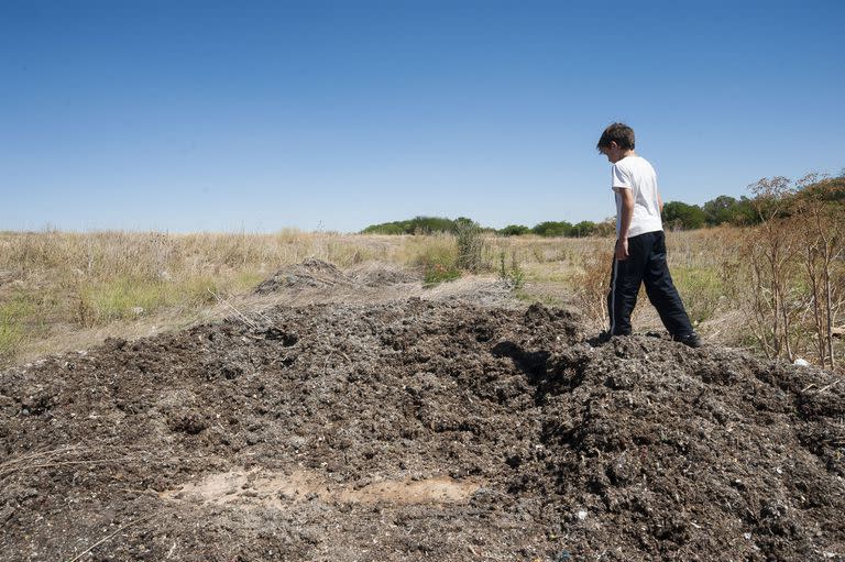 El basural, luego de haber sido procesada por la máquina de Zewan, en Exaltación de la Cruz