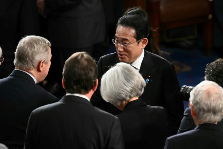 El primer ministro de Japón, Fumio Kishida, en el Congreso de EEUU, en Washington, el 11 de abril de 2024 (Mandel Ngan)