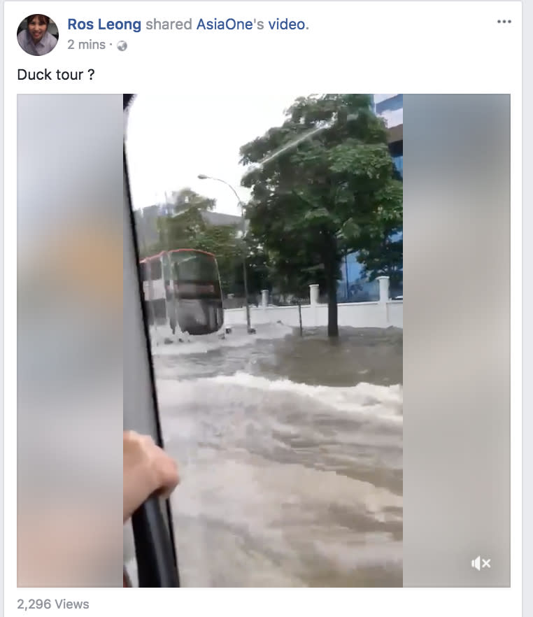 Hilarious posts on the flash floods in Singapore
