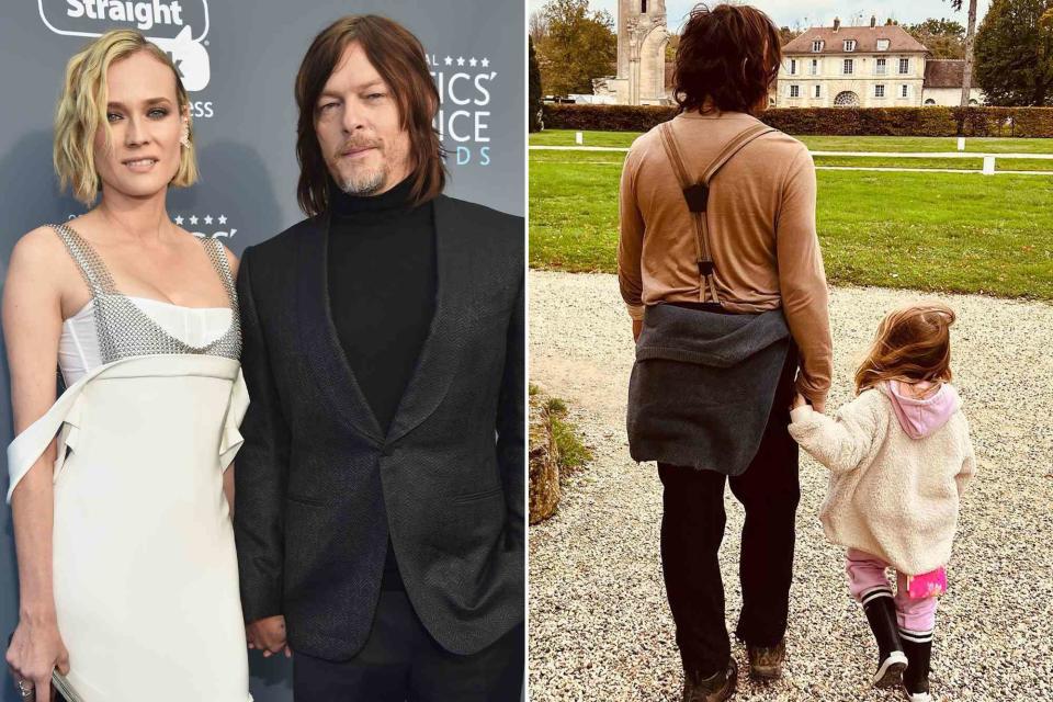 <p>Kevin Mazur/WireImage ; Diane Kruger Instagram</p> Left: Diane Kruger and Norman Reedus attend The 23rd Annual Critics