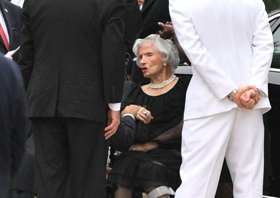 11) John McCain's mother Roberta McCain, 106, attended the funeral.