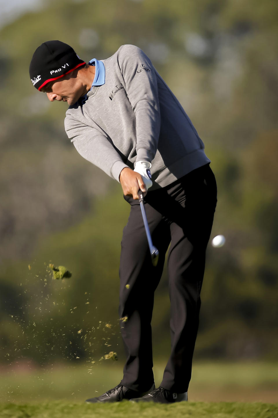 Charles Howell III hits off the eighth tee during the second round of the RSM Classic golf tournament on Friday, Nov. 16, 2018, in St. Simons Island, Ga. (AP Photo/Stephen B. Morton)