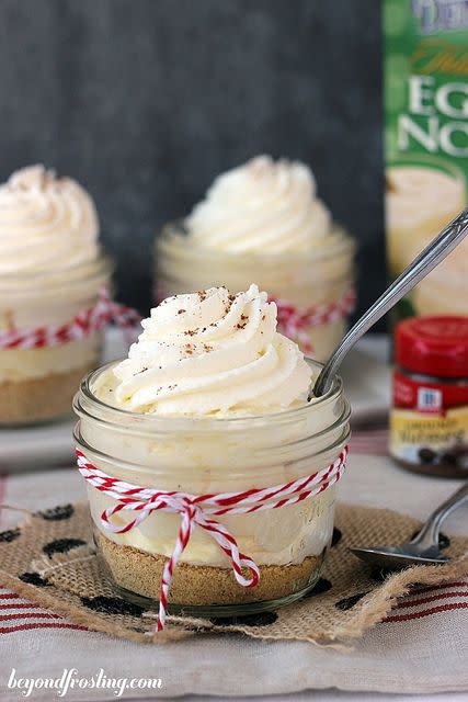 Spiked Eggnog Cream Pie Parfaits