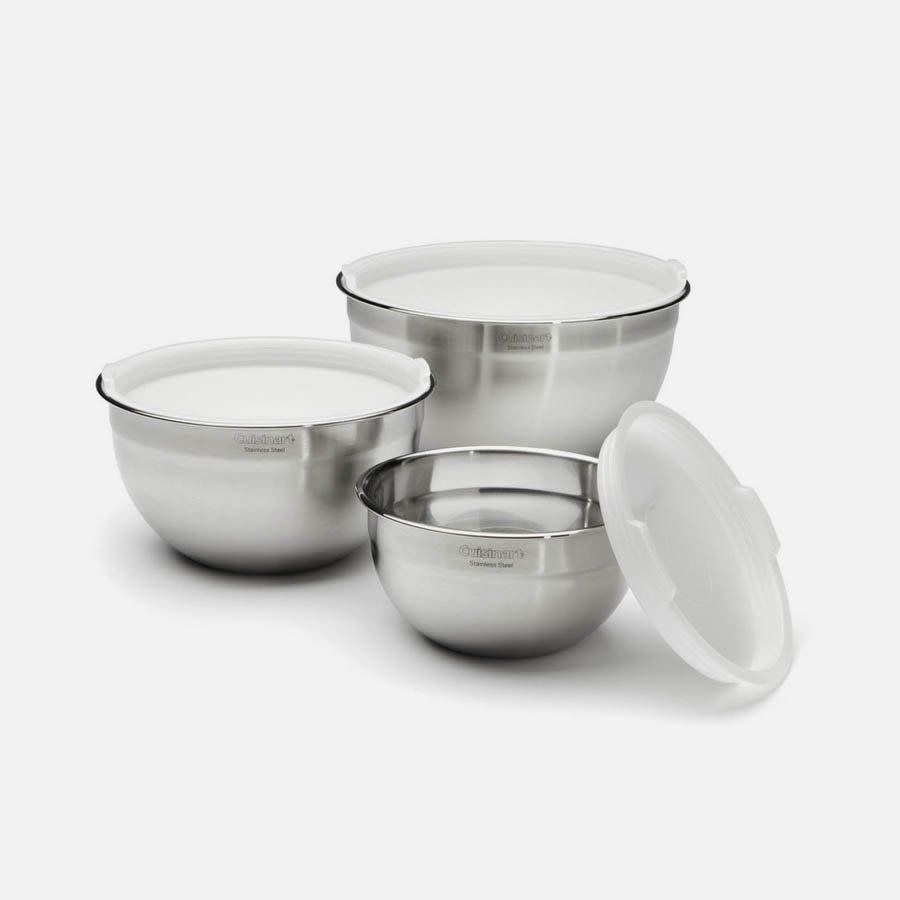 17) Stainless Steel Mixing Bowls with Lids, Set of 3