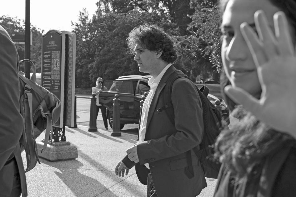 Sam Bankman-Fried on Capitol Hill on Sept. 15. (Graeme Sloan / Sipa USA via AP)