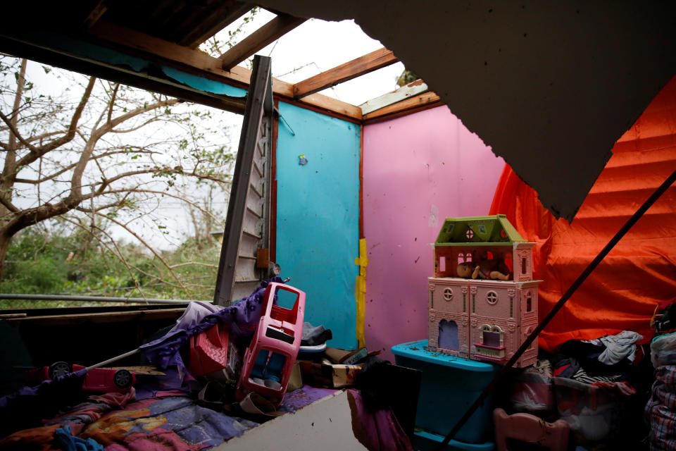 Toys are seen in a damaged house &nbsp;in Guayama.&nbsp;