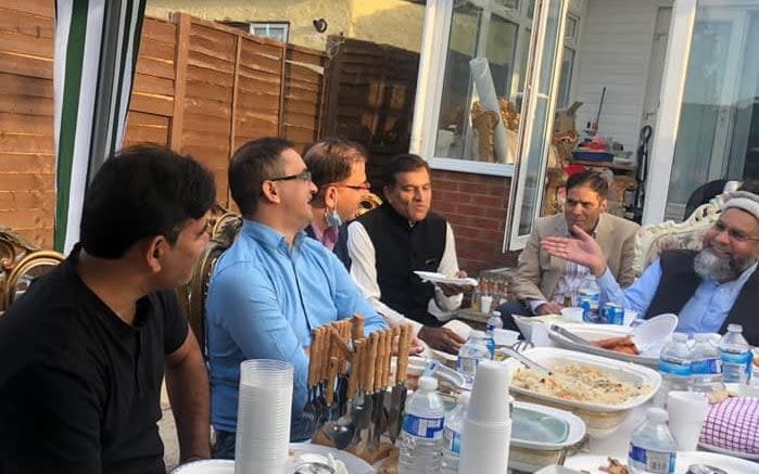 Man in pink shirt with glasses is Councillor Tahir Malik, Labour Mayor of Luton, , Images from https://www.facebook.com/hussain.shaheed2/posts/3235522249874820 - Social Media Internet/Social Media Internet