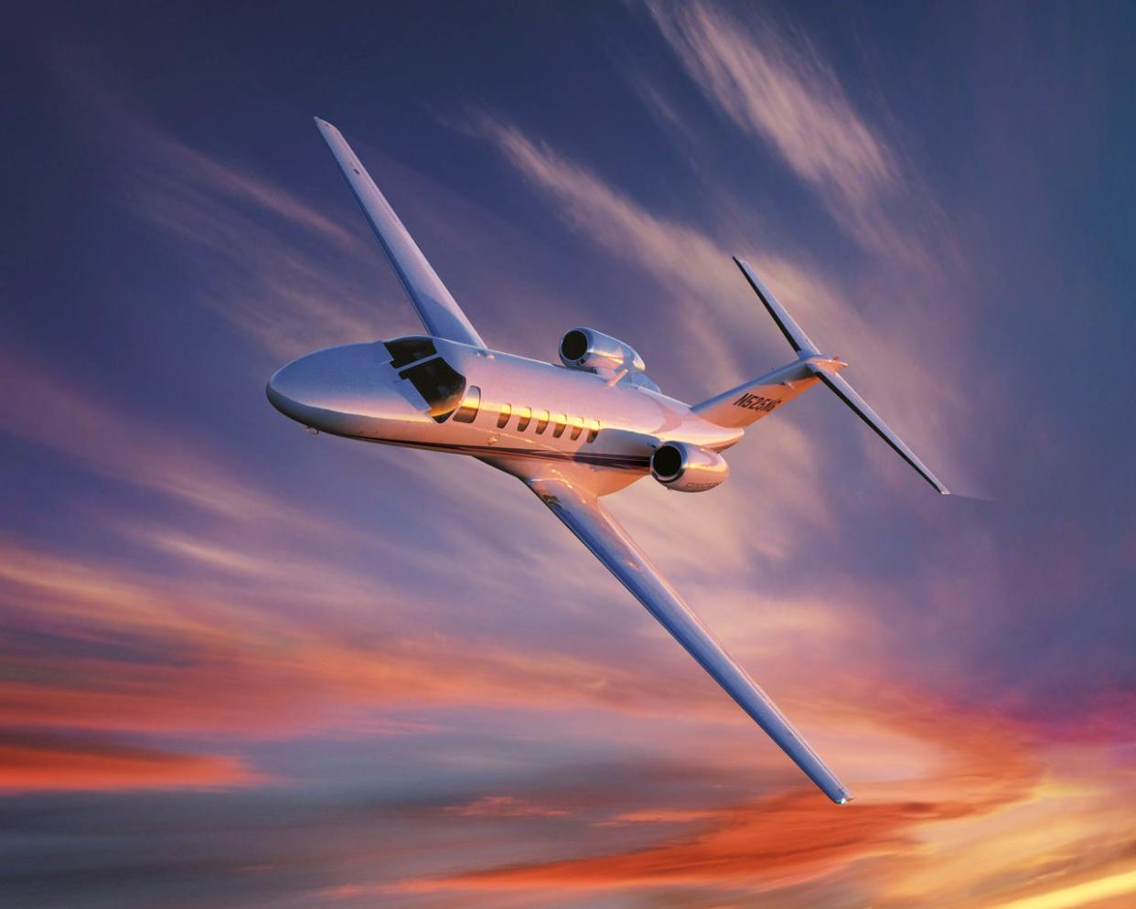 Cessna Citation CJ2 aircraft have a wingspan of 49 feet, 10 inches.