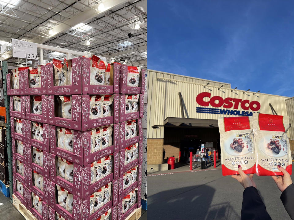 2023年12月起在美國西雅圖與北加COSTCO Wholesale熱銷的「南棗核桃糕」。