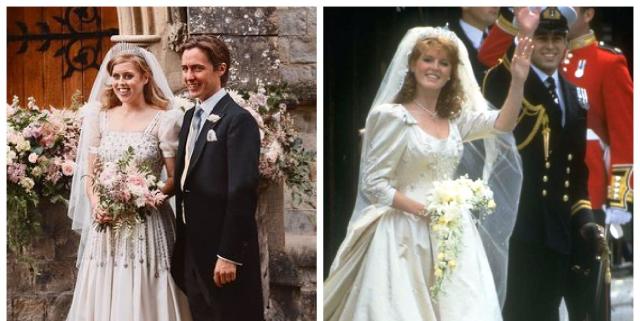 Princess Beatrice's wedding dress perfectly mirrored her mum Sarah  Ferguson's gown
