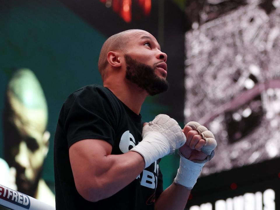 Chris Eubank Jr at open workouts before his fight with Benn was called off (Getty Images)