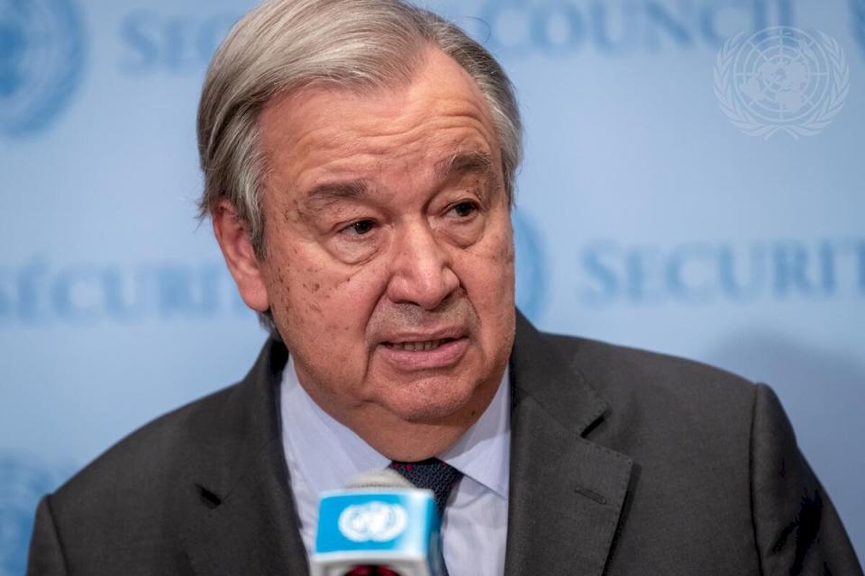 阿富汗首都清真寺遭炸彈攻擊 聯合國秘書長古特瑞斯(Antonio Guterres)譴責。(UN Photo/Mark Garten)