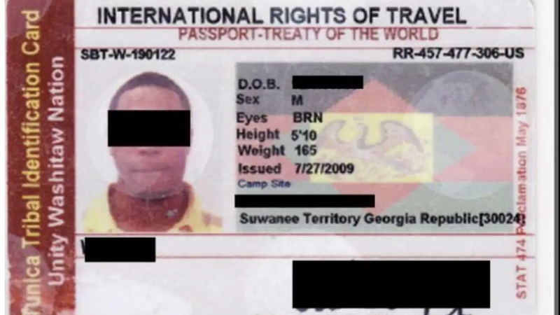 A sovereign citizen's ID card