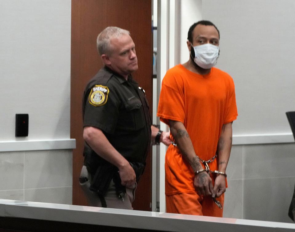 Darrell Brooks Jr. enters the Waukesha County Courthouse courtroom in Waukesha  on Monday, June 20, 2022.