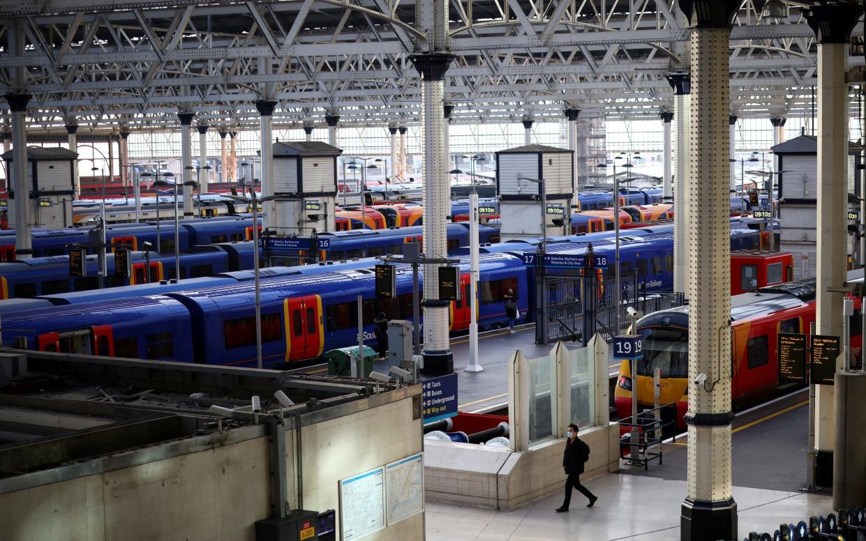 Services out of London Waterloo are among the lines due to be closed or running reduced timetables between Christmas Day and New Year - Henry Nicholls/Reuters