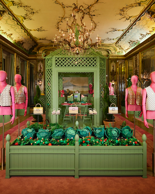 Roger Vivier's "Jardin à la Vivier" spring 2025 presentation at Paris Fashion Week.