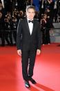 <p>The comic actor spruced up in a smart black tux.<br><i>[Photo: Getty]</i> </p>