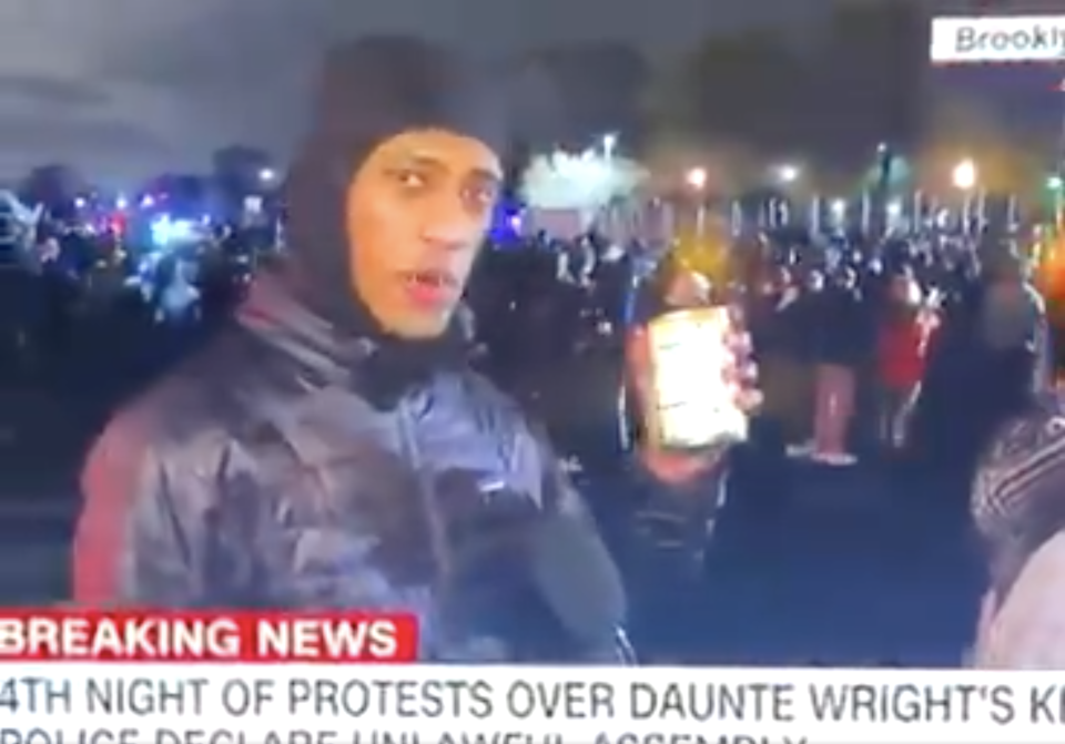 <p>A protester in Brooklyn Center, Minnesota tells CNN he brought ‘soup for my family’</p> (CNN)