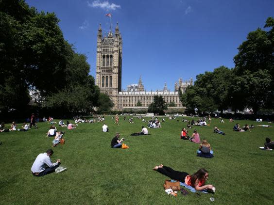 Victoria Tower Gardens would be home to a new Holocaust museum that has objectors say would 'dominate' the area (Getty)