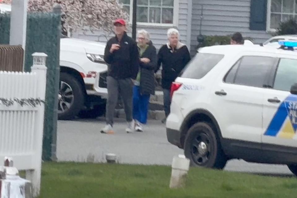 Residents were seen leaving their homes after the quake shook the neighborhood. Robert Miller for NY Post