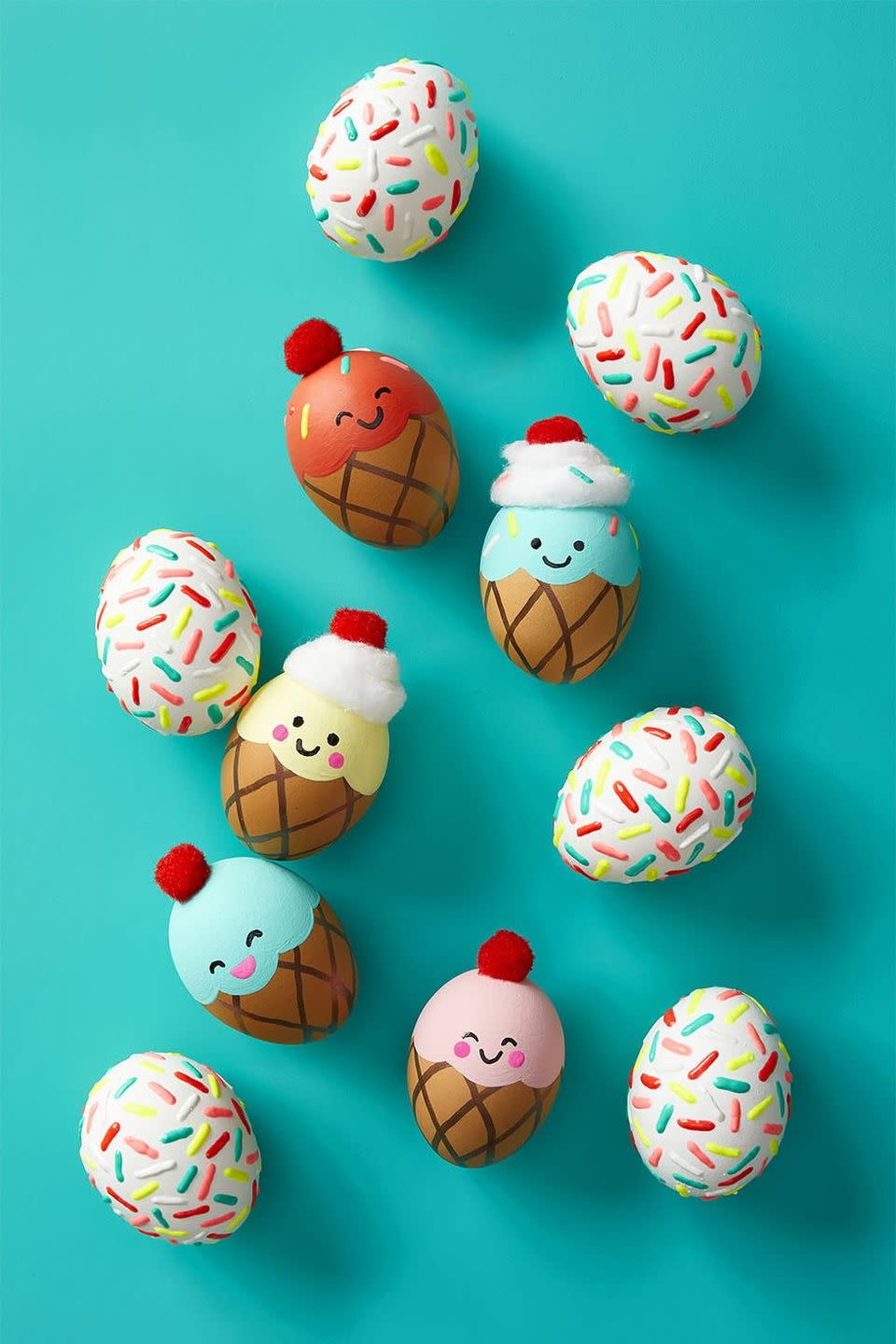 Ice Cream Cone Easter Eggs