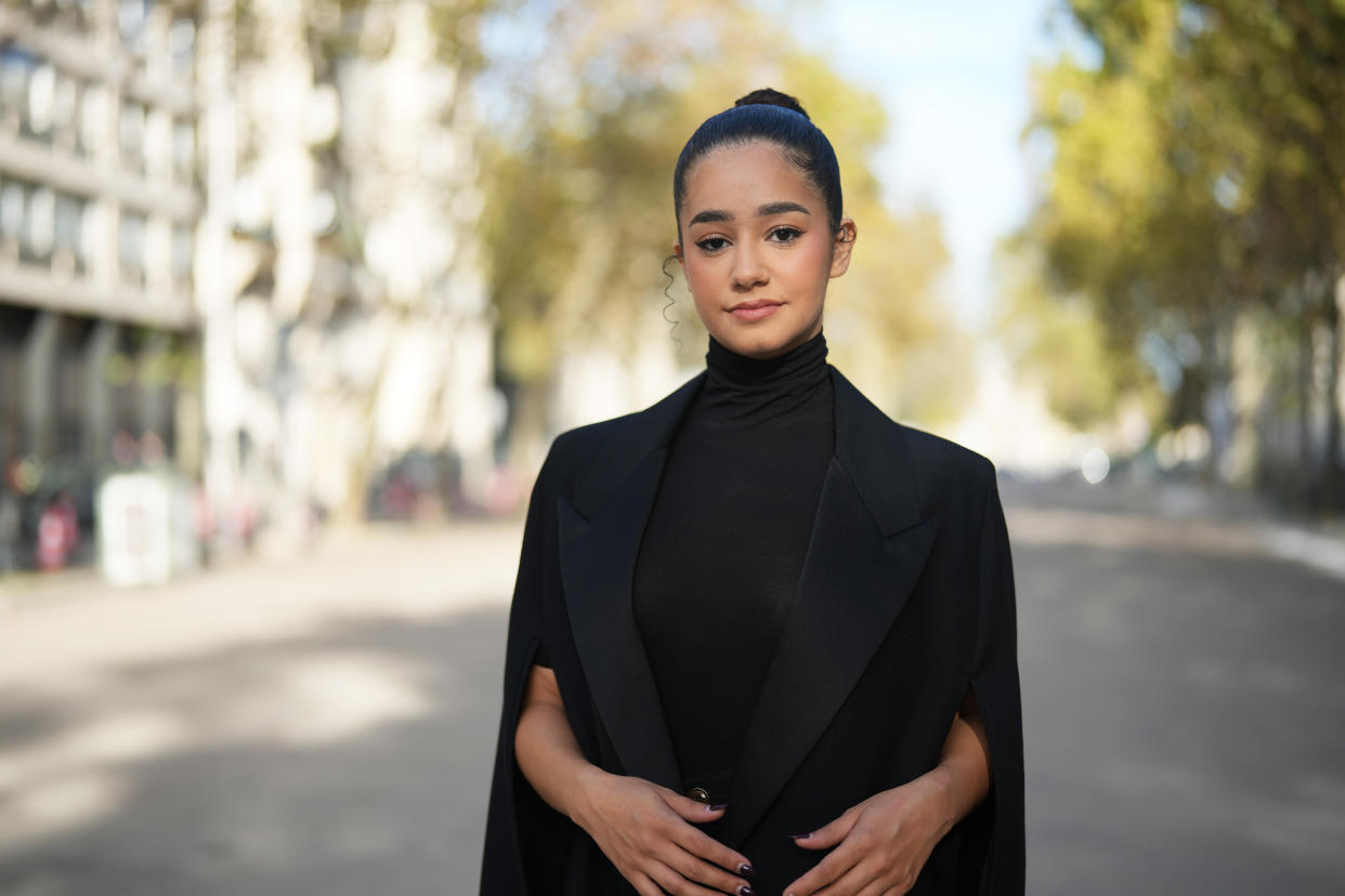 PARIS, FRANCE - OCTOBER 02: (EDITORIAL USE ONLY - For Non-Editorial use please seek approval from Fashion House) Lena Mahfou attends the Stella McCartney in Womenswear Spring/Summer 2024 show as part of Paris Fashion Week  on October 02, 2023 in Paris, France. (Photo by Edward Berthelot/Getty Images)