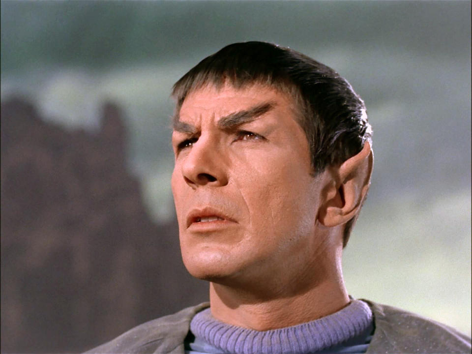 Actress Mayim Bialik shared the special way she honors the memory of Leonard Nimoy, who played Commander Spock on Star Trek.  (Photo: CBS via Getty Images)