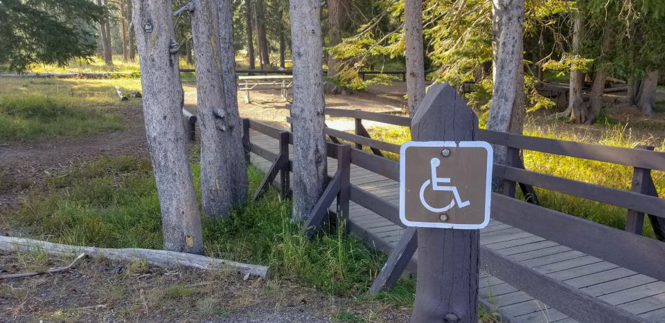 The West Thumb Picnic Area At West Thumb Geyser Basin at Yellowstone National Park.