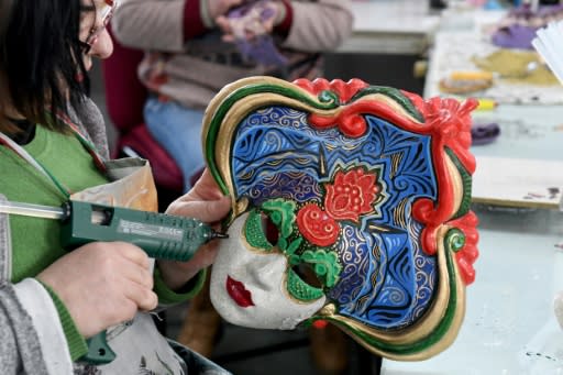 Most masks from the Albania factory in Albania are destined for the Venice carnival, though some end up further afield in the US or Australia