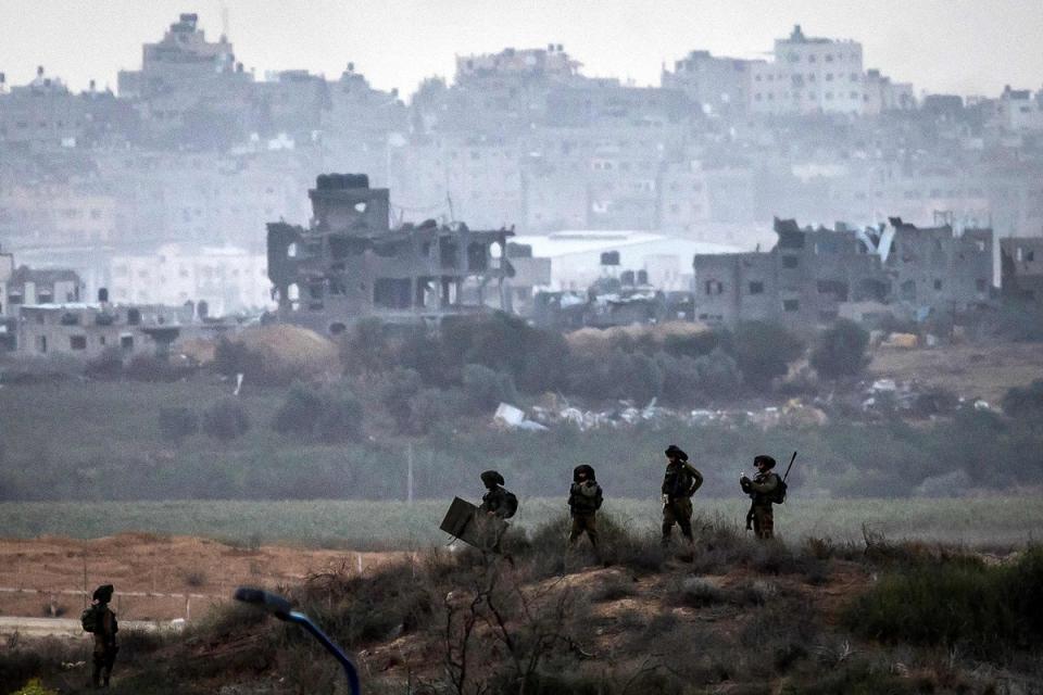 Israeli soldiers pictured amid ongoing battles with Hamas (AFP via Getty Images)