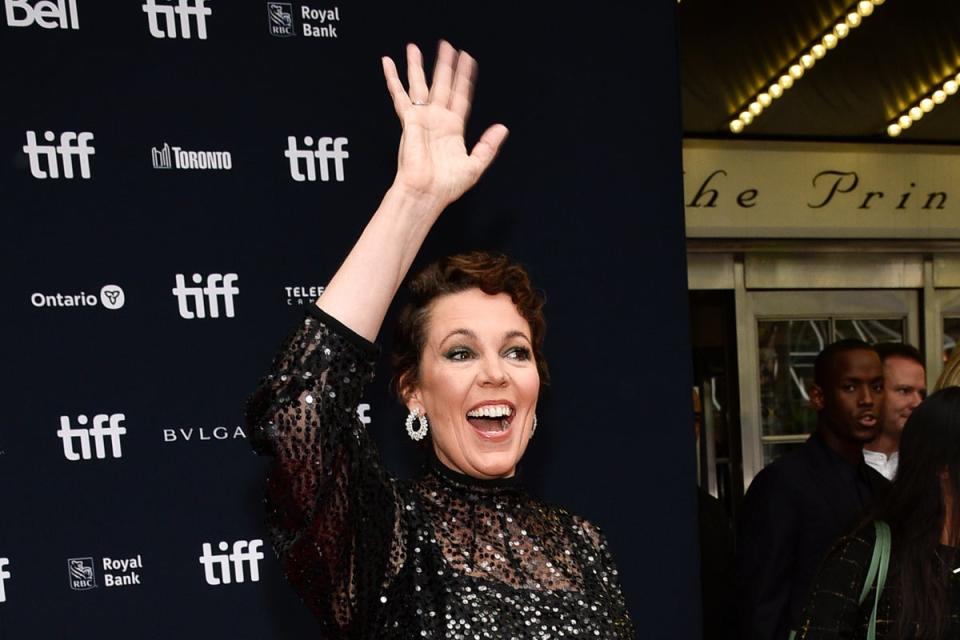 Olivia Colman: Olivia Colman attends the premiere of “Empire of Light” at the Princess of Wales Theatre on day five of the Toronto International Film Festival, Monday, Sept. 12, 2022, in Toronto. (Evan Agostini/Invision/AP)